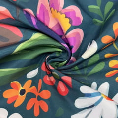 Microsuede Floral Colorido