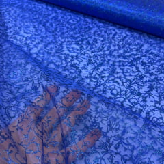 Organza Estampada Azul