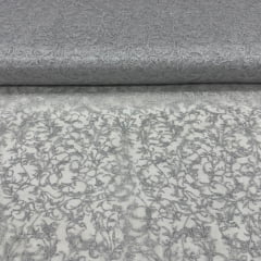 Organza Estampada Prata no Prata Organza Estampada Prata no Prata