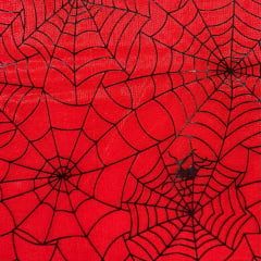Organza Teia de Aranha Vermelha