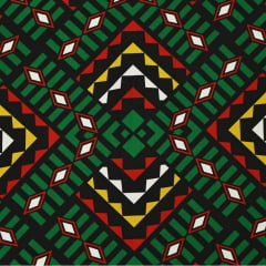 Oxford Africano Geometria Verde Oxford Africano Geometria Verde