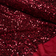 Malha Paetê Vermelho Malha Paetê Vermelho