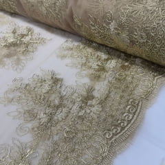 Tule Bordado Dourado Tule Bordado Dourado