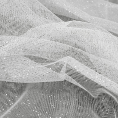 Tule Glitter Branco Sobretom