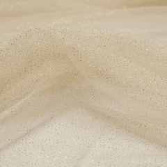 Tule Glitter Champagne Com Dourado