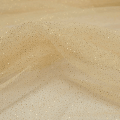 Tule Glitter Creme Com Dourado 