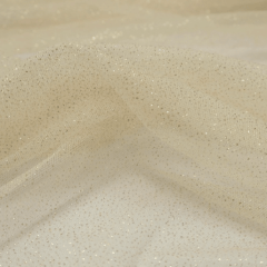 Tule Glitter Off White Com Dourado