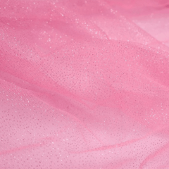 Tule Glitter Rosa Chiclete Sobretom 