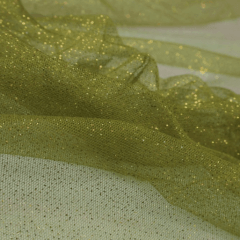 Tule Glitter Verde Musgo Sobretom 