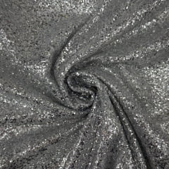Tule Glitter Pesado Prata 