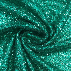 Tule Glitter Pesado Verde 