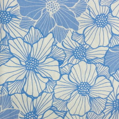 Viscolinho Jardim de Verão Azul 