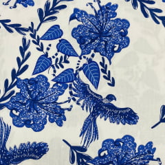 Viscolinho Pétalas de Verão Azul 