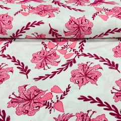 Viscolinho Pétalas de Verão Rosa 