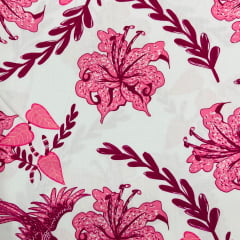 Viscolinho Pétalas de Verão Rosa