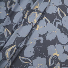 Viscolinho com Elastano Floral Imperial Azul Viscolinho com Elastano Floral Imperial Azul