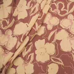 Viscolinho com Elastano Floral Imperial Quente Viscolinho com Elastano Floral Imperial Quente