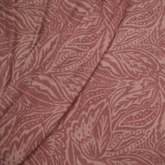 Viscolinho com Elastano Folhas Fundo Rosado