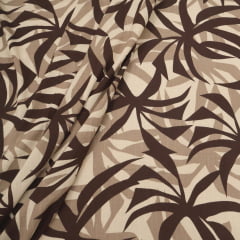 Viscolinho com Elastano Paraiso Tropical Bege Viscolinho com Elastano Paraiso Tropical Bege