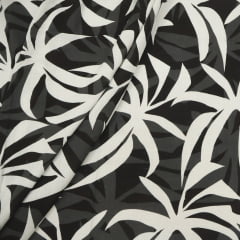 Viscolinho com Elastano Paraiso Tropical Cinza Viscolinho com Elastano Paraiso Tropical Cinza