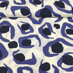 Viscose Azul Abstrato Viscose Azul Abstrato