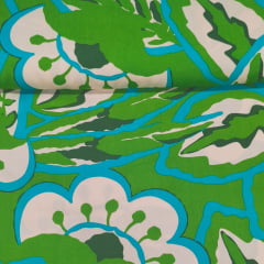 Viscose Floral Tropical Verde