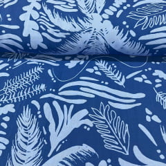 Viscose Estampada Azul