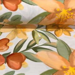 Viscose Farm Floral Aquarela 
