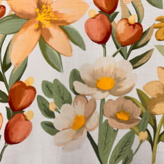 Viscose Farm Floral Aquarela 
