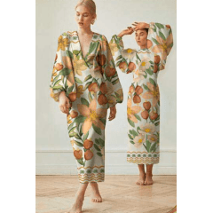 Viscose Farm Floral Aquarela 