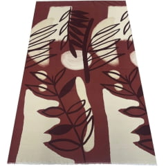 Viscose Farm Floral Tons de Marrom