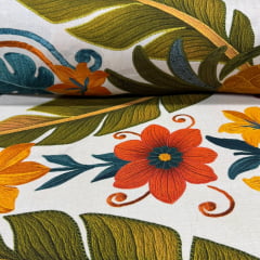 Viscose Farm Flores e Abacaxis Viscose Farm Flores e Abacaxis