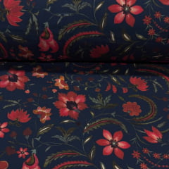 Viscose Farm Flores Vermelhas Viscose Farm Flores Vermelhas
