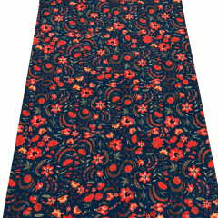 Viscose Farm Flores Vermelhas