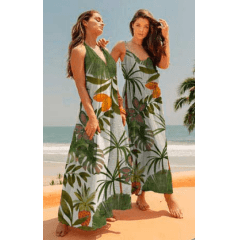 Viscose Farm Folhagem tropical