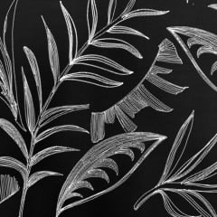 Viscose Farm Folhas no Preto