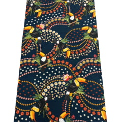 Viscose Farm Tucano Tropical Fundo Azul