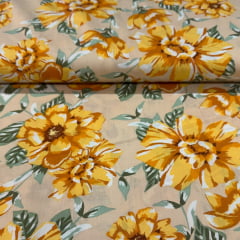 Viscose Floral Amarelo Viscose Floral Amarelo