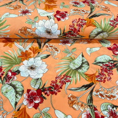 Viscose Floral Laranja