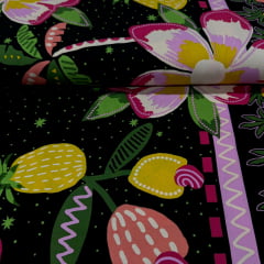 Viscose Floral Noite Tropical Viscose Floral Noite Tropical