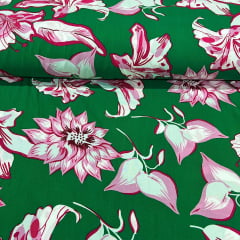 Viscose Floral Verde