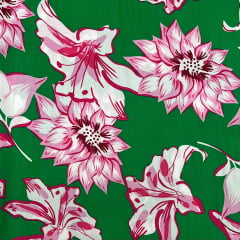 Viscose Floral Verde