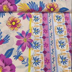 Viscose Jardim Encantado Barrado