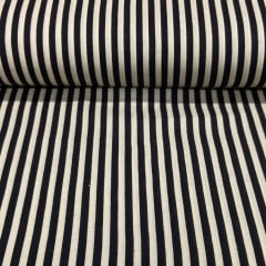 Viscose Listra Preto com Branco