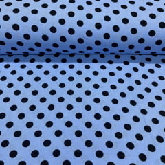 Viscose Petit Poa Azul Bebê