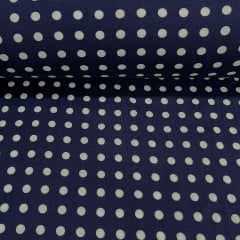 Viscose Petit Poa Azul Marinho