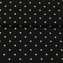 Viscose Petit Poa Pequeno Preto RRR