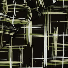 Viscose Riscada Preto e Verde Viscose Riscada Preto e Verde