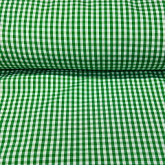 Tecido de Camisa Xadrez Verde Médio