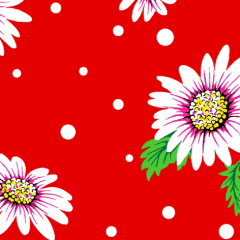 Chita Margarida Fundo Vermelho